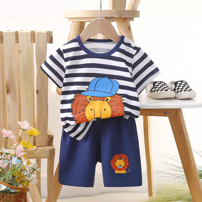 Lion Pjs (Blue White Stripes)