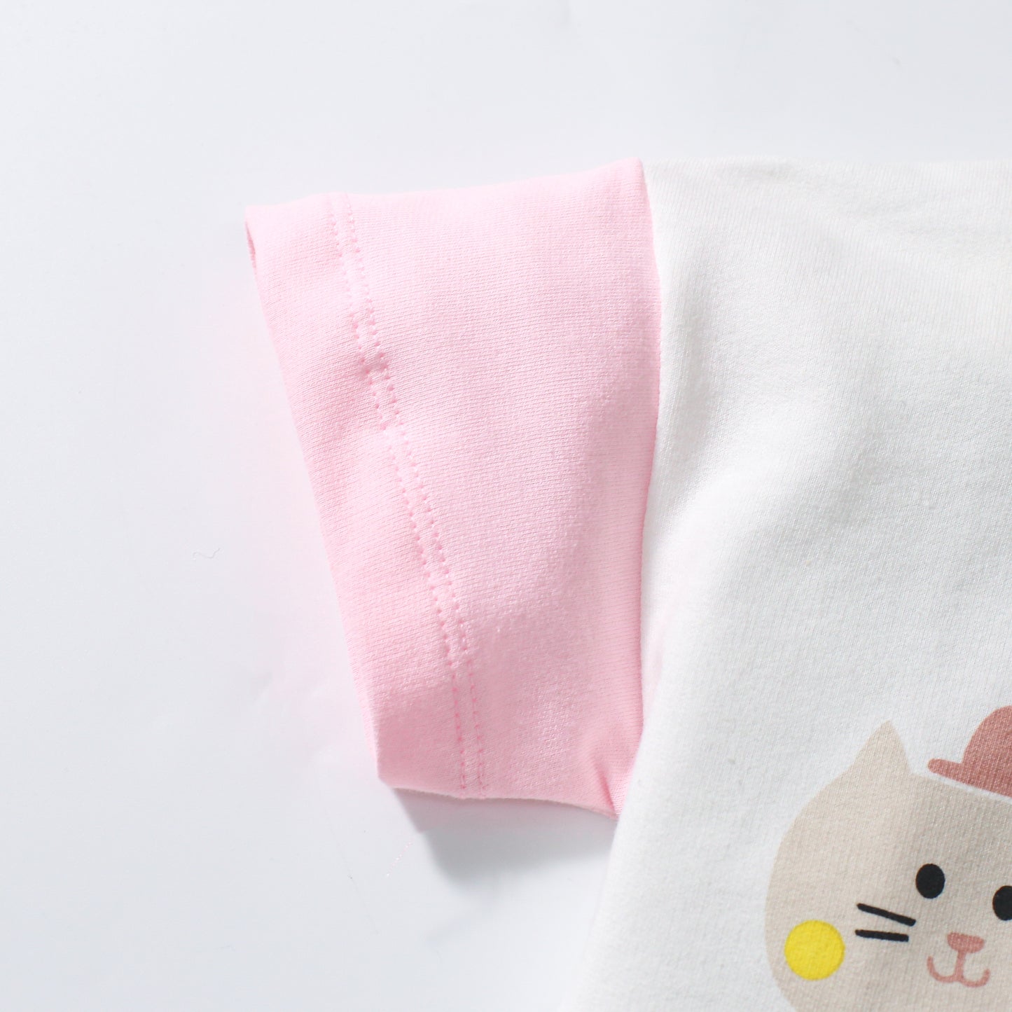 Pink, Green and white T
